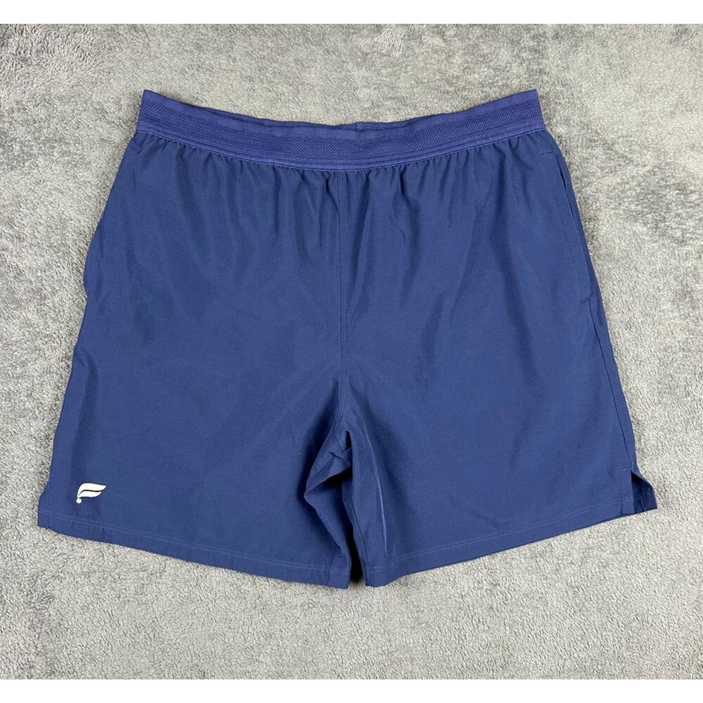Fabletics Franchise 2-in-1 Shorts Men’s Large Blue 7” Liner Zip Pockets